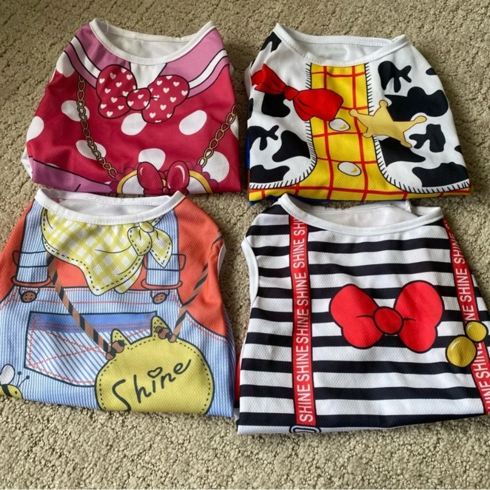 4 Striped Black and White Dog Shirt